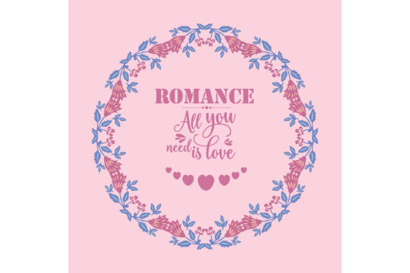 Charming Romance Greeting Card Wallpaper Design