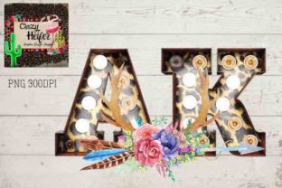 Discover the Charm of Alaska AK Leopard Marquee Boho Letters and Floral Antlers