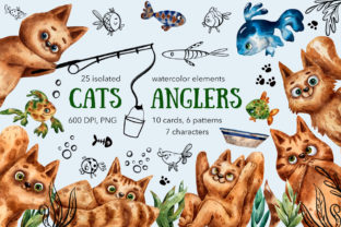 Discover the Charming World of Cats Anglers - Watercolor