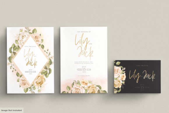 Elegant Floral Wedding Card Set for Memorable Events