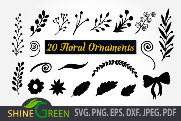 Enhance Your Designs with Floral Bundle Leaves Ornament Clipart