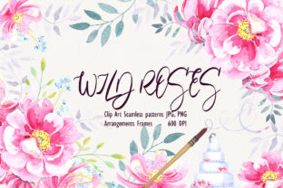 Enhance Your Designs with Watercolor Wild Roses Clip Art