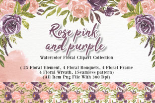 Explore Rose Pink Purple Watercolor Art