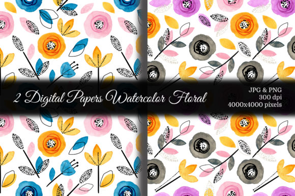 Explore the Beauty of Seamless Pattern Floral Watercolor 107