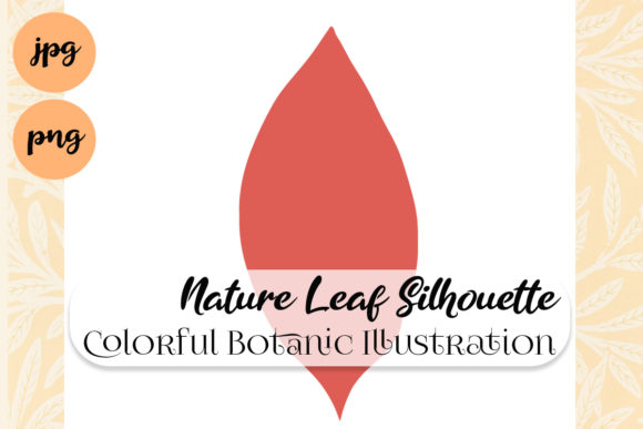 Nature Leaf Colorful Silhouette Orange: A Vibrant Addition to Your Creative Projects