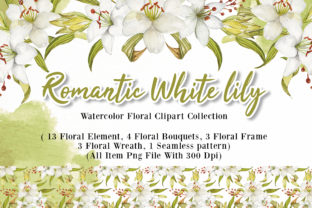 Romantic White Lily Watercolor Set: A Versatile Design Tool