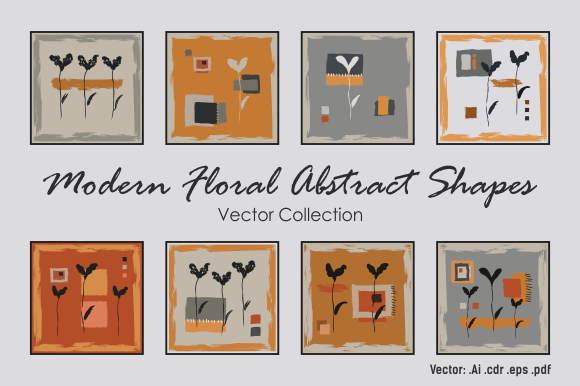 Vector Modern Floral Abstract Shapes: A Versatile Design Solution