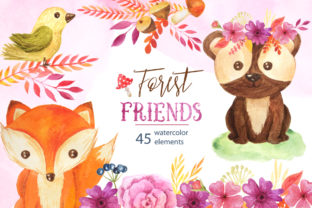 Watercolor Forest Animals Set: A Delicate and Versatile Design Collection